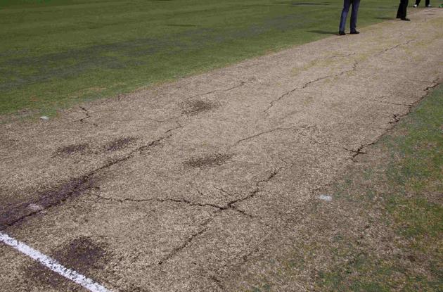 Foot Marks on Cricket Pitches