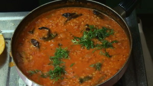 Moong Dal Curry - Coriander Leaves