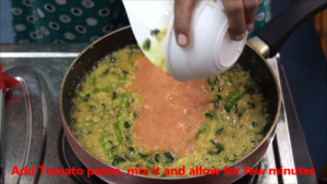 tomato-puree - Boiled Egg Masala Curry - Making