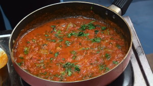 Tomato Curry Making
